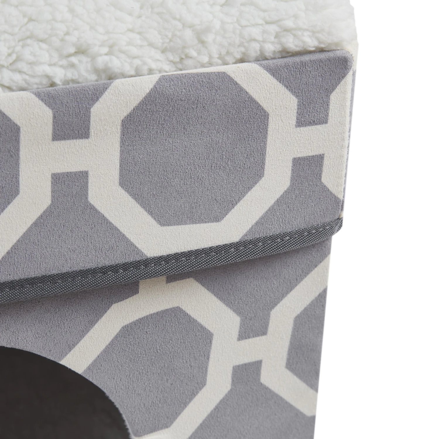 Friends Forever Taylor Collapsible Cube Cat House & Ottoman, Grey 7 Friends Forever Taylor Collapsible Cube Cat House & Ottoman, Grey - Image 5