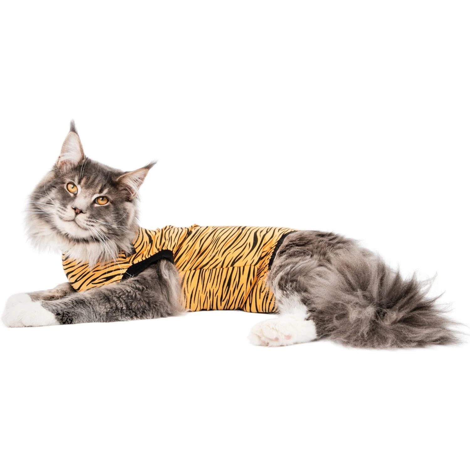 Suitical Recovery Suit Cat Apparel, Tiger Print 9 Suitical Recovery Suit Cat Apparel, Tiger Print - Image 7