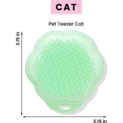 Pet Teezer Cat Grooming Brush, Green -Pawfect Care 856558 PT3. AC SS1800 V1701186413