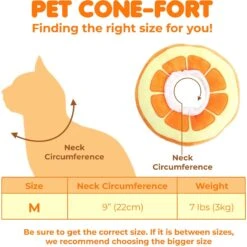 CoCoo Adjustable Cat Recovery Cone, Orange -Pawfect Care 857198 PT2. AC SS1800 V1701379693