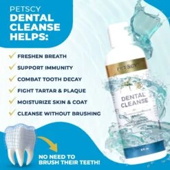 PetScy Dental Cleanse Dog & Cat Tartar Remover, 8-oz Bottle -Pawfect Care 871526 PT5. AC SS1800 V1689275986