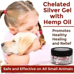 PetSilver Chelated Silver With Hemp Oil Wound Gel For Dogs & Cats, 4-oz Jar -Pawfect Care 887566 PT2. AC SS1800 V1686834861