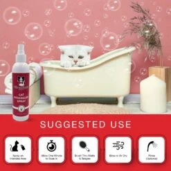 Warren London Unscented Cat Detangler Spray, 8-oz Bottle -Pawfect Care 895014 PT3. AC SS1800 V1687890613