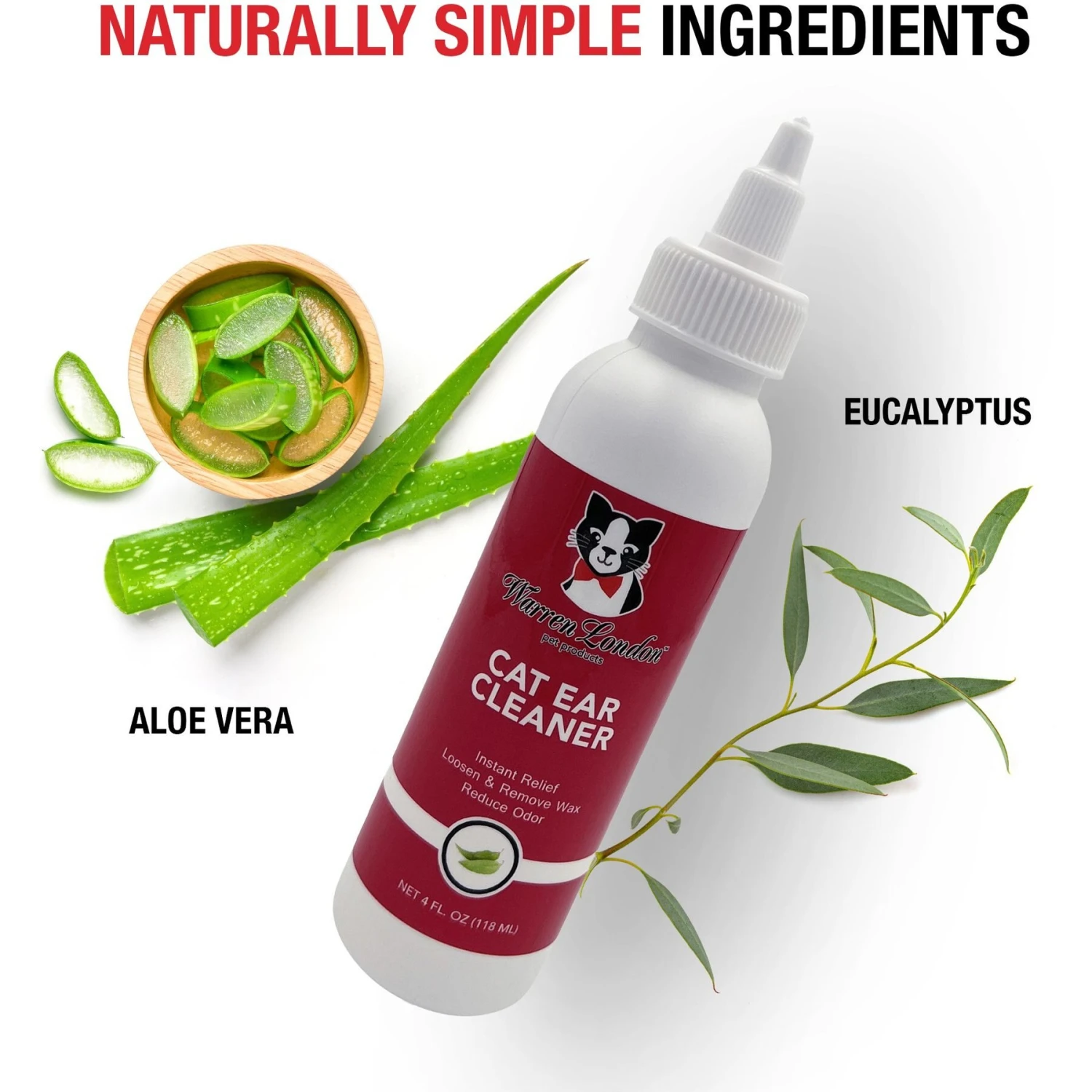 Warren London Cat Ear Cleaner, 4-oz Bottle 6 Warren London Cat Ear Cleaner, 4-oz Bottle - Image 4