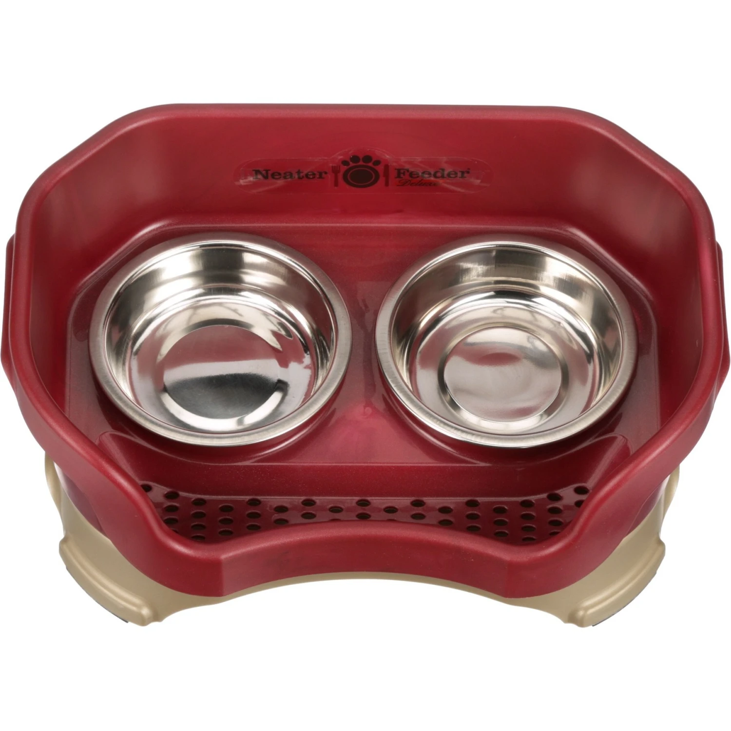Neater Pets Neater Feeder Elevated Cat Bowls, Cranberry 4 Neater Pets Neater Feeder Elevated Cat Bowls, Cranberry - Image 2