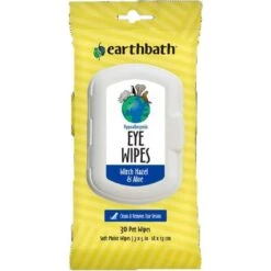 Earthbath Fragrance Free Hypoallergenic Cat & Dog Eye Wipes, 30 Count