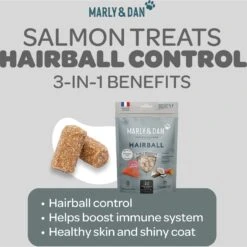 Marly & Dan Salmon Treats For Cats With Brewers Yeast & Coconut, Hairball Prevention Recipe, 3-oz Bag -Pawfect Care 915414 PT2. AC SS1800 V1698183340