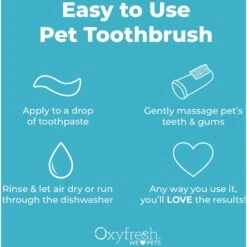 Oxyfresh Super Soft BPA-Free Silicone Dog & Cat Finger Brush, 6 Count -Pawfect Care 916838 PT3. AC SS1800 V1702312667
