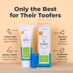 Oxyfresh Premium Vet Formulated Plaque & Tartar Dog & Cat Toothpaste With BPA-Free Silicone Brush, 4-oz Bottle -Pawfect Care 916854 PT1. AC SS1800 V1701882308