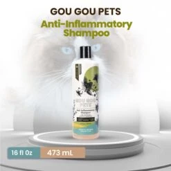 Gou Gou Pets Holistic Natural Derived Joint Inflammation Dog & Cat Shampoo, 16-oz Bottle