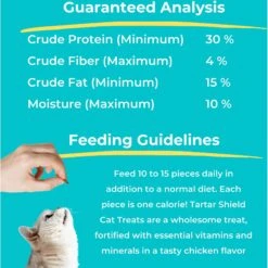 Tartar Shield Wholesome & All-Natural Bites Tasty Chicken Flavor Cat Dental Treat, 4.5-oz Bag -Pawfect Care 918718 PT5. AC SS1800 V1700690202