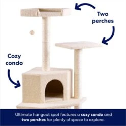Frisco 52-in Faux Fur Cat Tree & Condo -Pawfect Care 92261 PT3. AC SS1800 V1667227606