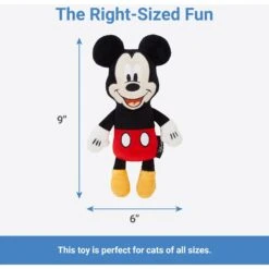 Disney Mickey Mouse Plush Kicker Cat Toy With Catnip + 3 Items -Pawfect Care 929462 PT2. AC SS1800 V1690897396