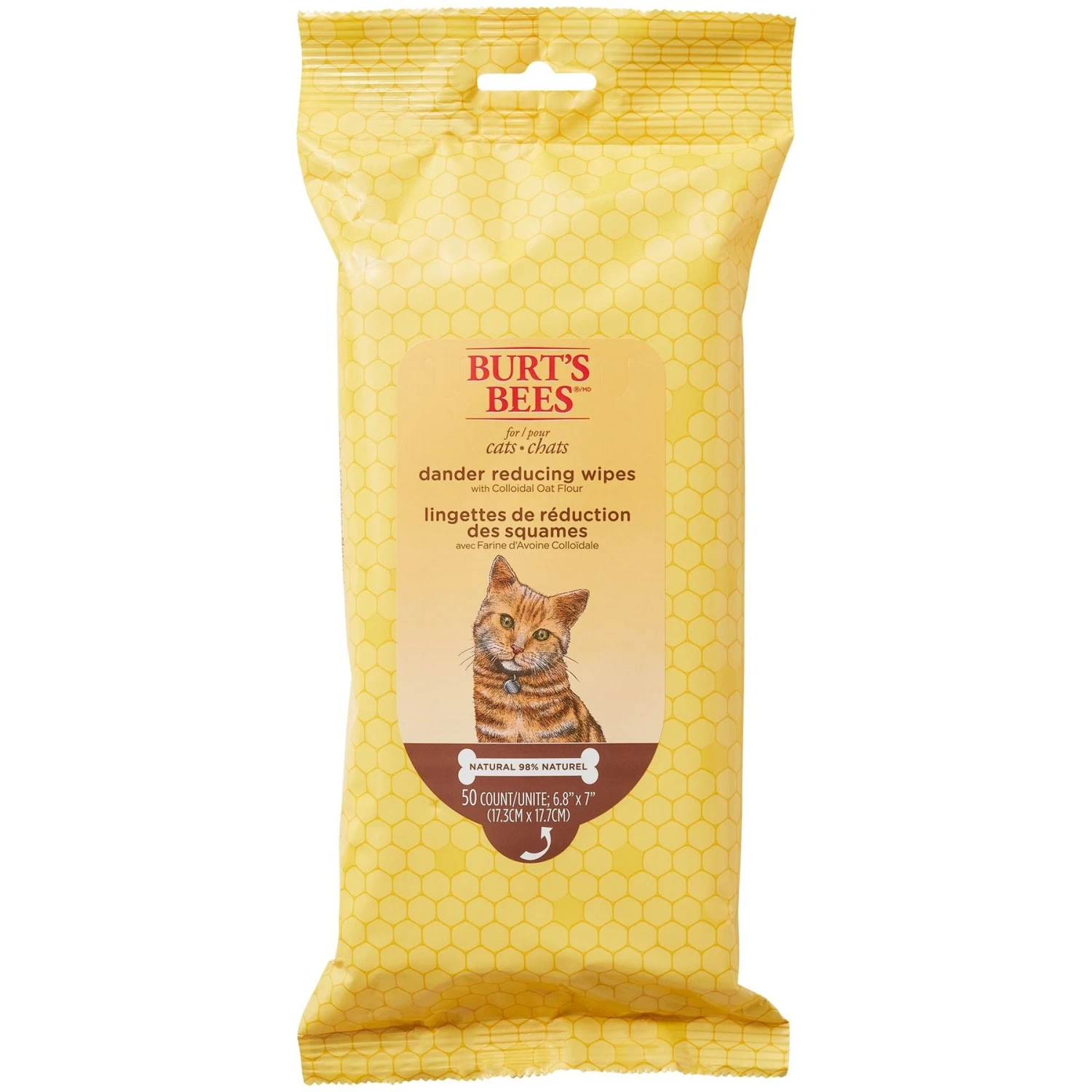 Burt's Bees Dander Reducing Wipes With Colloidal Oat Flour & Aloe Vera For Cats & Burt's Bees Waterless Shampoo For Cats 4 Burt's Bees Dander Reducing Wipes With Colloidal Oat Flour & Aloe Vera For Cats & Burt's Bees Waterless Shampoo For Cats - Image 2
