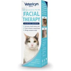 Vetericyn Plus Antimicrobial Feline Facial Therapy For Cat Acne, Eye & Ear Problems & Mouth Sores & Pet MD Chlorhexidine Antiseptic Wipes For Dogs & Cats -Pawfect Care 947566 PT3. AC SS1800 V1693921540