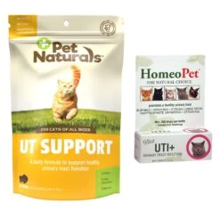 HomeoPet UTI+ Homeopathic Medicine For Urinary Tract Infections UTI For Cats & Pet Naturals UT Support Cat Chews