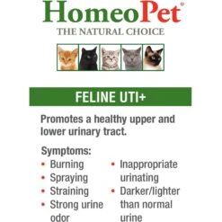 HomeoPet UTI+ Homeopathic Medicine For Urinary Tract Infections UTI For Cats & Pet Naturals UT Support Cat Chews -Pawfect Care 947598 PT4. AC SS1800 V1693921607