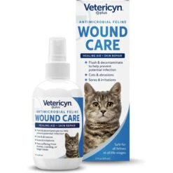 Vetericyn Plus Antimicrobial Cat Wound Care Spray & HomeoPet Feline Skin & Itch Cat Supplement -Pawfect Care 947606 PT1. AC SS1800 V1693602801