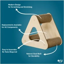 On2Pets Activity Pyramid Three Post Sisal Cat Scratcher, Beige -Pawfect Care 953294 PT5. AC SS1800 V1695240718