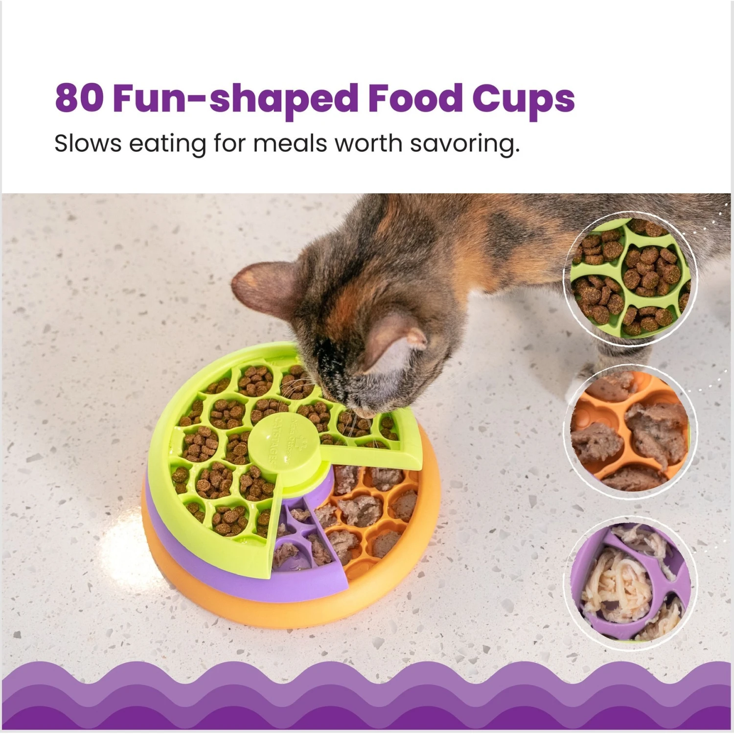 Catstages Kitty Lickin' Layers Multilayered Fun Puzzle Cat Feeder 6 Catstages Kitty Lickin' Layers Multilayered Fun Puzzle Cat Feeder - Image 4