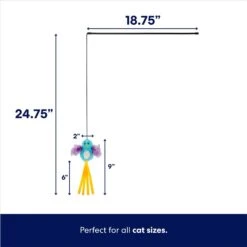 Frisco Squirrel Plush Cat Toy With Refillable Catnip & Frisco Bird With Feathers Teaser Wand Cat Toy With Catnip -Pawfect Care 962030 PT6. AC SS1800 V1694783953