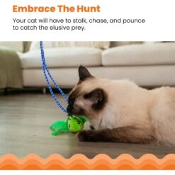 Catstages Tail Teaser Ground Prey Play Wand Cat Toy, Green -Pawfect Care 976182 PT3. AC SS1800 V1696615522