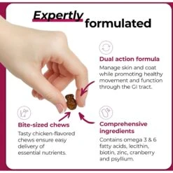 VetriScience Hairball Chicken Liver Flavored Soft Chews Hairball Control Supplement For Cats -Pawfect Care 98131 PT2. AC SS1800 V1471978724