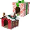 Frisco Holiday Gift Box Cardboard Cat House & Frisco Holiday Santa's Workshop Cardboard Cat House -Pawfect Care 986158 MAIN. AC SS1800 V1698257790