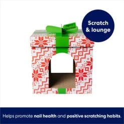 Frisco Holiday Gift Box Cardboard Cat House & Frisco Holiday Santa's Workshop Cardboard Cat House -Pawfect Care 986158 PT3. AC SS1800 V1698257848