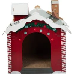 Frisco Holiday Christmas Tree Cardboard Cat House & Frisco Holiday Santa's Workshop Cardboard Cat House -Pawfect Care 986190 PT7. AC SS1800 V1698257790