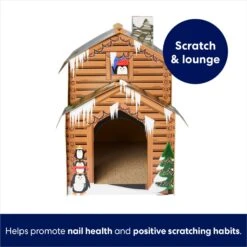 Frisco Holiday Log Cabin Cardboard Cat House & Frisco Holiday Santa's Workshop Cardboard Cat House -Pawfect Care 986198 PT3. AC SS1800 V1698257736