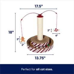 Frisco Holiday Santa Hat & Mistletoe Cat Tracks Cat Toy & Frisco Holiday Gingerbread Interactive Cat Scratcher Cat Toy With Catnip -Pawfect Care 986246 PT6. AC SS1800 V1698258116