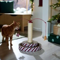 Frisco Holiday Santa Hat & Mistletoe Cat Tracks Cat Toy & Frisco Holiday Gingerbread Interactive Cat Scratcher Cat Toy With Catnip -Pawfect Care 986246 PT8. AC SS1800 V1698257737