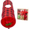 Frisco Holiday Buffalo Plaid Foldable Play Tunnel Cat Toy With Catnip & Frisco Holiday Festive Red Variety Pack Gift Box Cat Toy With Catnip, 14 Count -Pawfect Care 986262 MAIN. AC SS1800 V1698258404