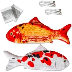 Pet Fit For Life Floppy Fish Cat Toy, Multicolor, Medium, 2 Count