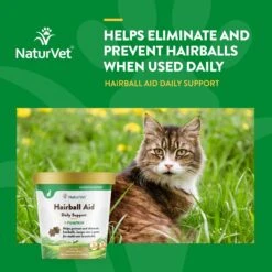 NaturVet Hairball Aid Plus Pumpkin Soft Chews Hairball Control Supplement For Cats -Pawfect Care 99412 PT3. AC SS1800 V1698696913